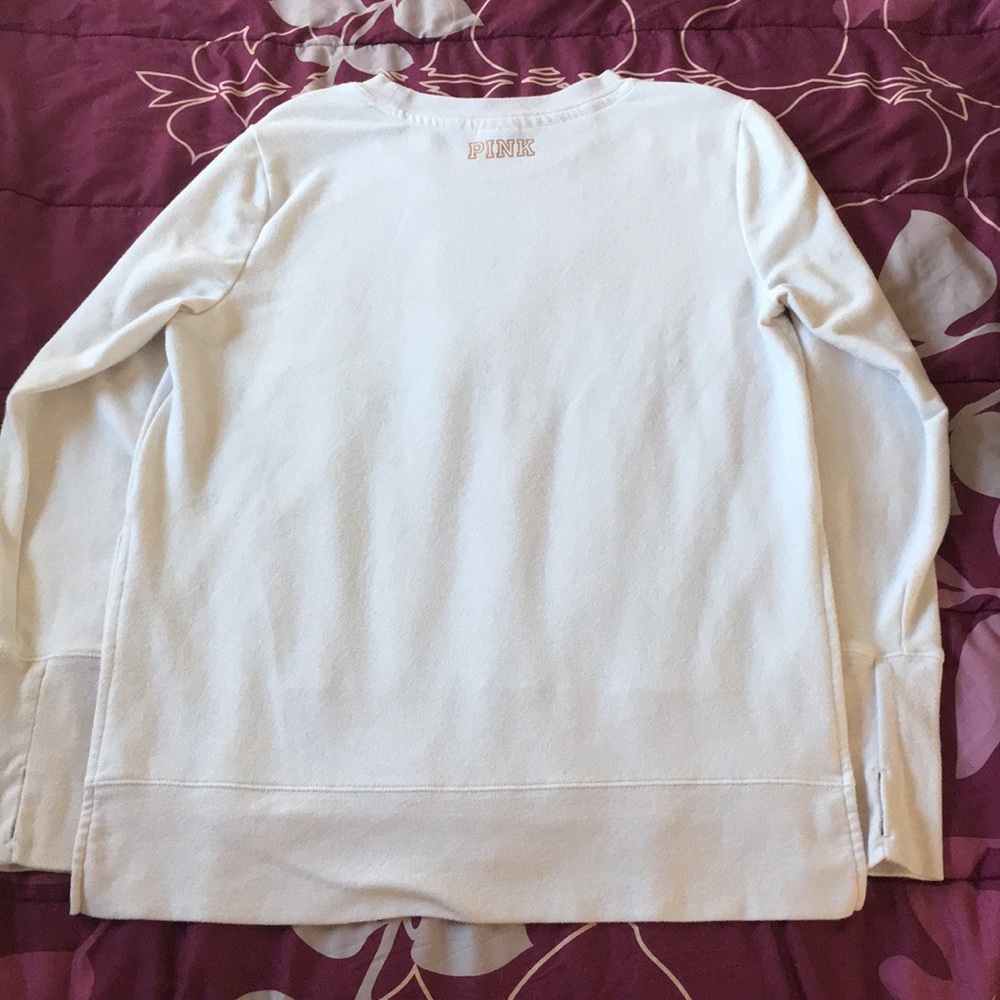 ✨SOLD✨♏️Victoria Secret PINK White Bling L/S - Picture 5 of 6